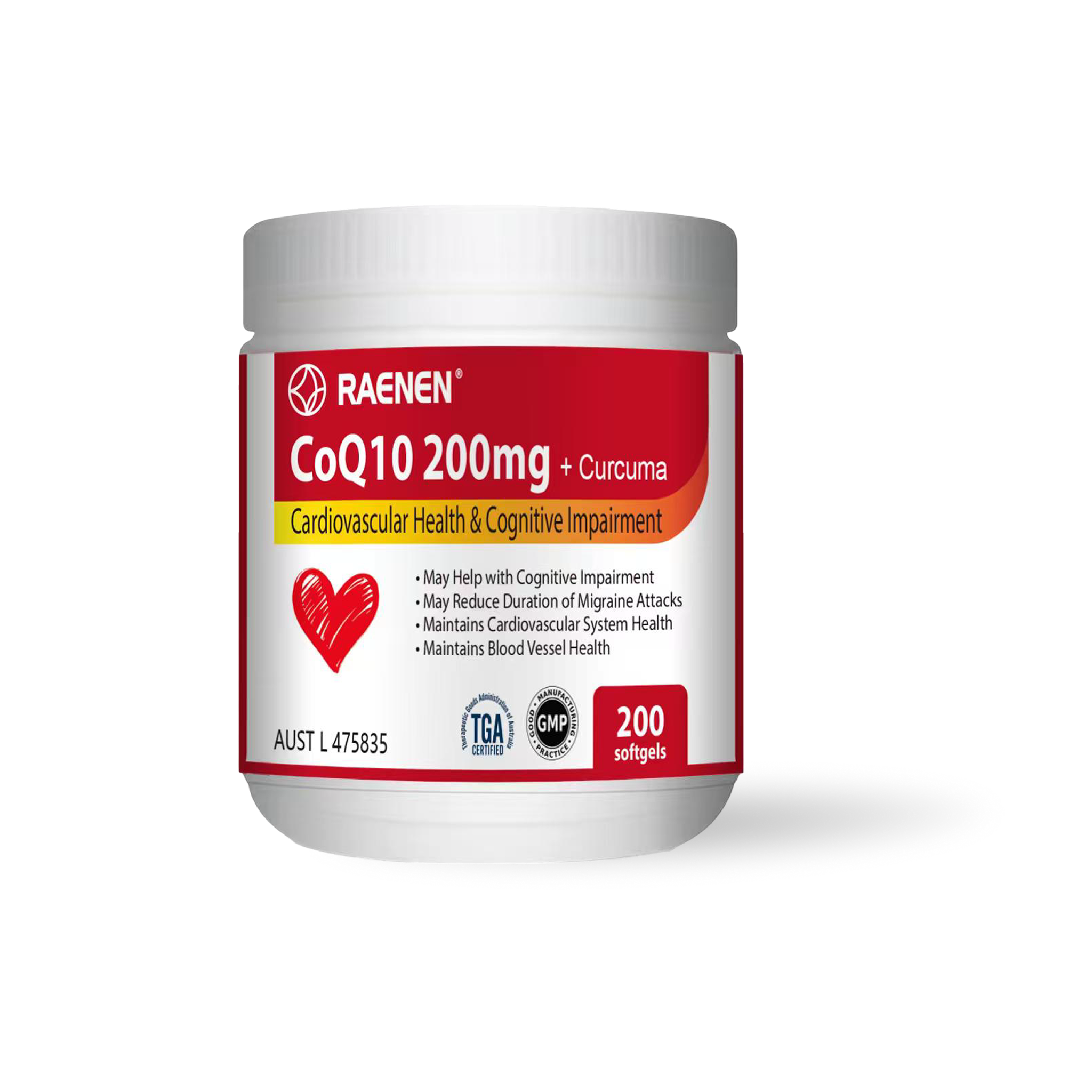 COQ10 200mg + Curcuma